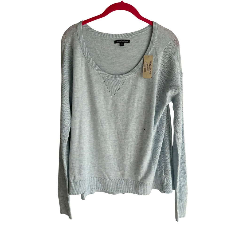 NWT AMERICAN EAGLE OUTFITTERS Light Blue Lightweight Ladies Sweater, M
